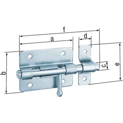 Alberts - Bolzenriegel - Verzinkt Schwarz - 120 mm - Bolt latch Alberts - Bolzenriegel - Verzinkt Schwarz - 120 mm - Bolt latch