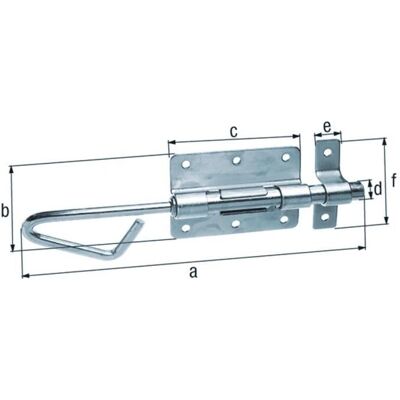 Alberts - Bolzen-Stangenriegel - Ø14 mm - bolt latch Alberts - Bolzen-Stangenriegel - Ø14 mm - bolt latch