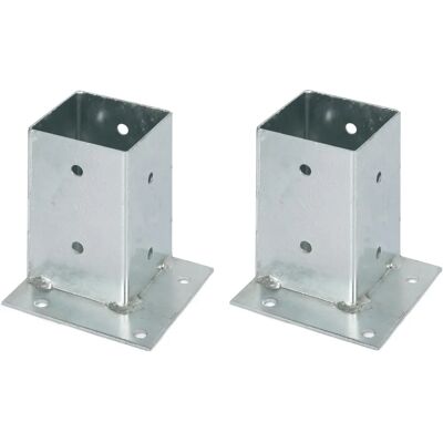 Anclaje de suelo de acero ALBERTS - 13,4cm x 15cm - Base para poste Anclaje de suelo de acero ALBERTS - 13,4cm x 15cm - Base para poste
