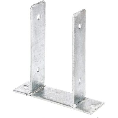 Suporte de poste em U Alberts - Aço galvanizado 4mm - Para cercas de madeira Suporte de poste em U Alberts - Aço galvanizado 4mm - Para cercas de madeira