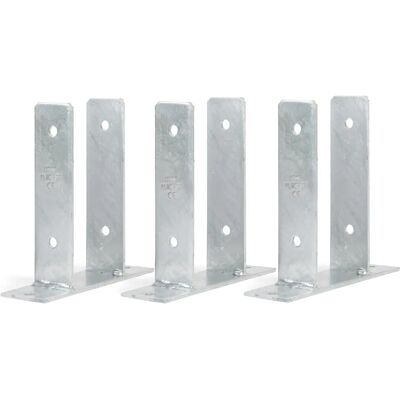 ALBERTS U-Pfostenträger - 3 St. - 20cm x 6cm - Stahl - Für Holzzäune ALBERTS U-Pfostenträger - 3 St. - 20cm x 6cm - Stahl - Für Holzzäune