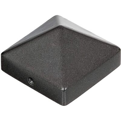 Alberts Post Cap - 70x70 - Cast Aluminum - Anthracite Metallic - Post Cap for Wood Alberts Post Cap - 70x70 - Cast Aluminum - Anthracite Metallic - Post Cap for Wood