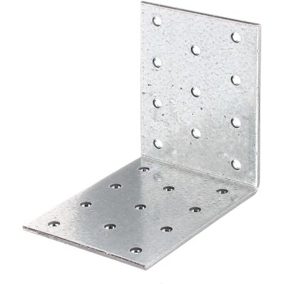 Alberts Support d'angle en acier zingué - 80x80x50mm - Quincaillerie - Publicité Alberts Support d'angle en acier zingué - 80x80x50mm - Quincaillerie - Publicité