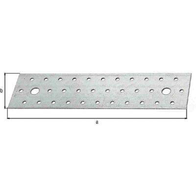Alberts Stahl Lochplatte - 240x60 mm - CE-zertifiziert Alberts Stahl Lochplatte - 240x60 mm - CE-zertifiziert