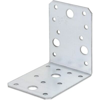 Alberts - Conector de esquina 90x65x90mm - Acero, Plata - Alta calidad Alberts - Conector de esquina 90x65x90mm - Acero, Plata - Alta calidad