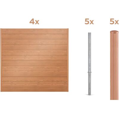 Alberts - Palitio Set - Holzdekor Hell - Fence Alberts - Palitio Set - Holzdekor Hell - Fence
