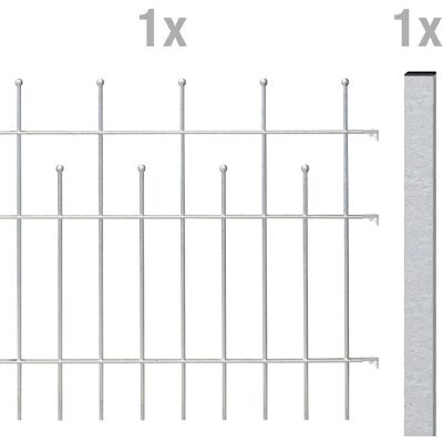 GAH ALBERTS Madrid Zaun-Anbauset - Stahl, 2 m, 495 mm hoch GAH ALBERTS Madrid Zaun-Anbauset - Stahl, 2 m, 495 mm hoch