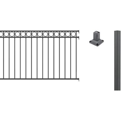 ALBERTS Aluminiumzaunsystem - 10m, 100/120cm - Grau ALBERTS Aluminiumzaunsystem - 10m, 100/120cm - Grau