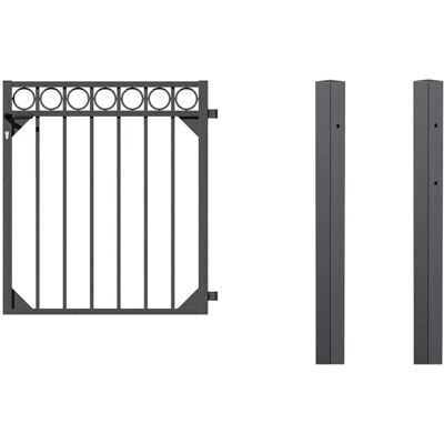 ALBERTS Aluminium-Gartentür - Grau (anthrazit) - 96,5cm x 120cm ALBERTS Aluminium-Gartentür - Grau (anthrazit) - 96,5cm x 120cm