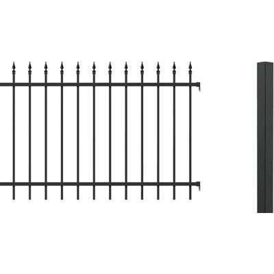 ALBERTS Chaussee Metallzaun - 10m, Schwarz ALBERTS Chaussee Metallzaun - 10m, Schwarz