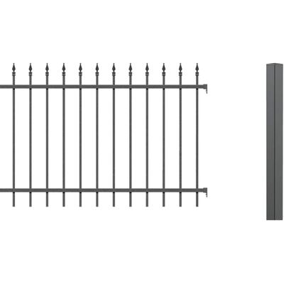 Albert's Chaussee Aluminiumzaun 10m Grau Albert's Chaussee Aluminiumzaun 10m Grau