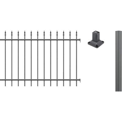 ALBERTS Aluminiumzaun Chaussee - 10 m, Grau ALBERTS Aluminiumzaun Chaussee - 10 m, Grau