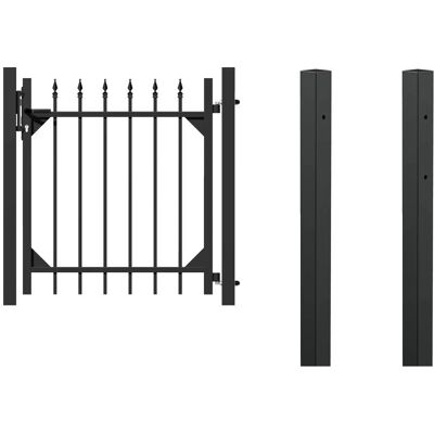 ALBERTS Chaussee Zauneinzeltür - Schwarz, 96,5cm B, 120cm H ALBERTS Chaussee Zauneinzeltür - Schwarz, 96,5cm B, 120cm H