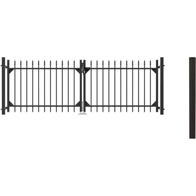 ALBERTS Chaussee Schwarzes Aluminium-Doppeltor - Gartentor ALBERTS Chaussee Schwarzes Aluminium-Doppeltor - Gartentor
