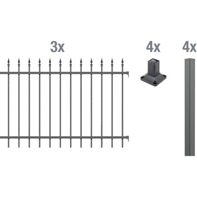 Alberts - Chaussee - Anthrazit - 6m x 1.2m - Fence kit Alberts - Chaussee - Anthrazit - 6m x 1.2m - Fence kit