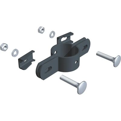 Alberts Doppelschelle - Dubbele beugel - Tuinafsluiting - Voor palen 34 mm Alberts Doppelschelle - Dubbele beugel - Tuinafsluiting - Voor palen 34 mm