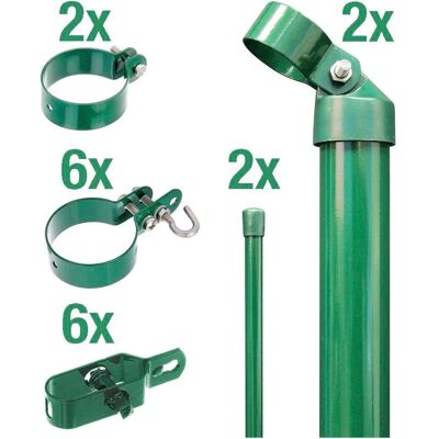 Alberts Grüner Zaunpfosten & Verbinder - 175cm, Ø 6cm, 60mm Alberts Grüner Zaunpfosten & Verbinder - 175cm, Ø 6cm, 60mm