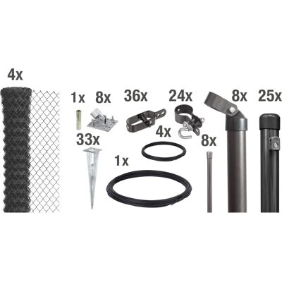 Alberts - Maschendrahtzaun Komplettset - 1,25 m - 60 m - Maschendrahtzaun-Set Alberts - Maschendrahtzaun Komplettset - 1,25 m - 60 m - Maschendrahtzaun-Set