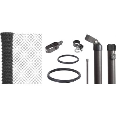 ALBERTS Maschendrahtzaun - 80-200cm, 15-100m, Betonsäulen, Grau ALBERTS Maschendrahtzaun - 80-200cm, 15-100m, Betonsäulen, Grau