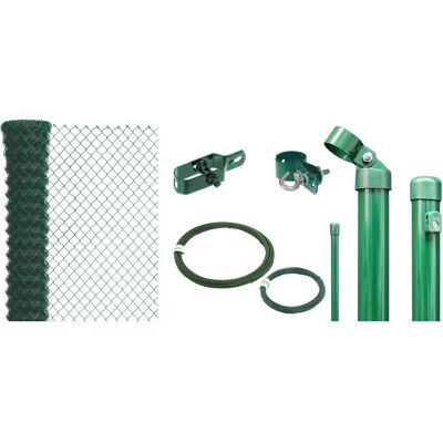 ALBERTS Grüner Maschendrahtzaun - 125 cm x 60 m, Verzinktes Gitterzaun ALBERTS Grüner Maschendrahtzaun - 125 cm x 60 m, Verzinktes Gitterzaun