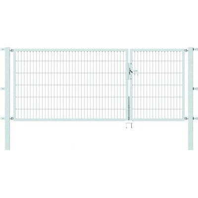 Albert's Flexo Doppeltes Tor - Stahl, 300x120cm, Silber Albert's Flexo Doppeltes Tor - Stahl, 300x120cm, Silber