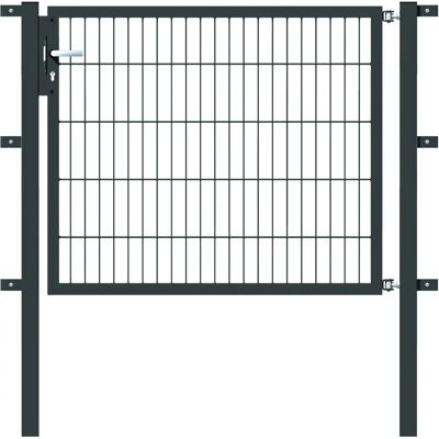 ALBERTS Zauneinzeltür - Stahl, 125cm, Grau, Flexibel, Langlebig ALBERTS Zauneinzeltür - Stahl, 125cm, Grau, Flexibel, Langlebig