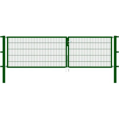 Alberts Zaundoppeltür Flexo - Grün, 350cm x 100cm, Stahl Alberts Zaundoppeltür Flexo - Grün, 350cm x 100cm, Stahl