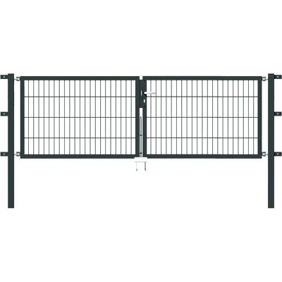 Alberts Flexo Zaundoppeltür - Robust aus Stahl, Anthrazit, 250cm breit Alberts Flexo Zaundoppeltür - Robust aus Stahl, Anthrazit, 250cm breit