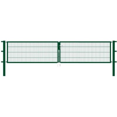 Alberts Zaundoppeltür 400cm, grün, Stahl, langlebig - Doppeltor Alberts Zaundoppeltür 400cm, grün, Stahl, langlebig - Doppeltor