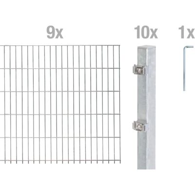 Alberts - Doppelstabmattenzaun - Höhe 160 cm - Länge 18 m - Zaun Alberts - Doppelstabmattenzaun - Höhe 160 cm - Länge 18 m - Zaun