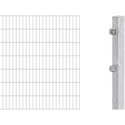 Alberts Stahl-Zaun - 200x140cm 6/5/6, Silber - Zaun Alberts Stahl-Zaun - 200x140cm 6/5/6, Silber - Zaun