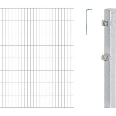 Alberts Stahlzaun - 200cm x 160cm, Silber, 14 Paneele, 28m - Zaunart Alberts Stahlzaun - 200cm x 160cm, Silber, 14 Paneele, 28m - Zaunart
