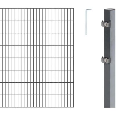 Alberts Stahlzaun Komplettset - 2 m, Anthrazit - Gartenzäun Alberts Stahlzaun Komplettset - 2 m, Anthrazit - Gartenzäun