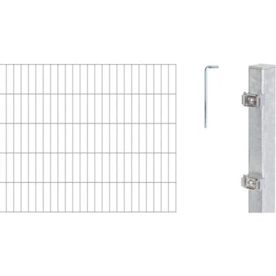 Alberts Doppelstabmattenzaun - 2m, 80-200cm hoch, 20m lang Alberts Doppelstabmattenzaun - 2m, 80-200cm hoch, 20m lang