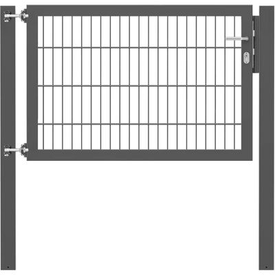 ALBERTS Flexo Plus Zauneinzeltür - Stahl, Anthrazit, 125cm x 80cm ALBERTS Flexo Plus Zauneinzeltür - Stahl, Anthrazit, 125cm x 80cm