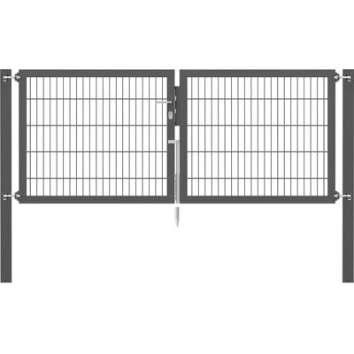 Alberts Zaundoppeltür Flexo Plus - Stahl Anthrazit 250cm x 100cm Alberts Zaundoppeltür Flexo Plus - Stahl Anthrazit 250cm x 100cm