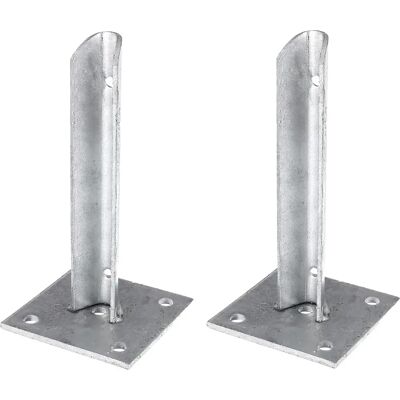 ALBERTS Support de Poteau - Fixation pour Poteau en Acier Ø 34 mm - Publicité ALBERTS Support de Poteau - Fixation pour Poteau en Acier Ø 34 mm - Publicité