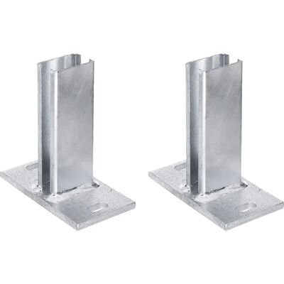 ALBERTS Ancoraggio per pali - 60x40mm, Zincato a caldo, Acciaio, 2 pz - Ancoraggio per pali ALBERTS Ancoraggio per pali - 60x40mm, Zincato a caldo, Acciaio, 2 pz - Ancoraggio per pali