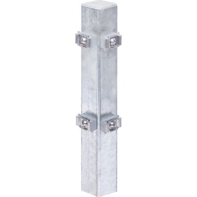 ALBERTS Stahl-Zaunpfosten 200cm Silber - Doppelstabmattenzaun ALBERTS Stahl-Zaunpfosten 200cm Silber - Doppelstabmattenzaun