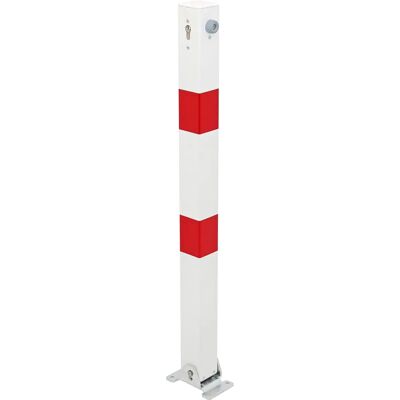 Poteau de barrière réversible GAH-Alberts - Galvanisé, 70x70mm, Blanc/Rouge - Publicité Poteau de barrière réversible GAH-Alberts - Galvanisé, 70x70mm, Blanc/Rouge - Publicité