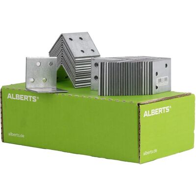 Alberts Steel Angle Connector - 40x40x40mm - Weatherproof - 6/8 Holes Alberts Steel Angle Connector - 40x40x40mm - Weatherproof - 6/8 Holes