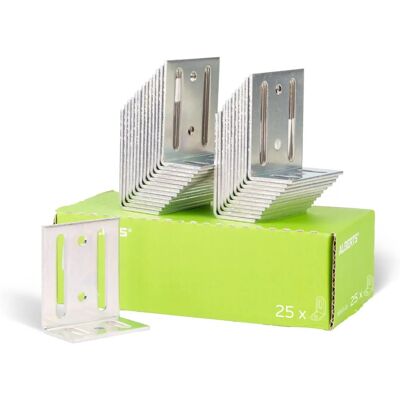 GAH Kąt stalowy - 40x77x65mm, Ocynkowany - 25 szt GAH Kąt stalowy - 40x77x65mm, Ocynkowany - 25 szt