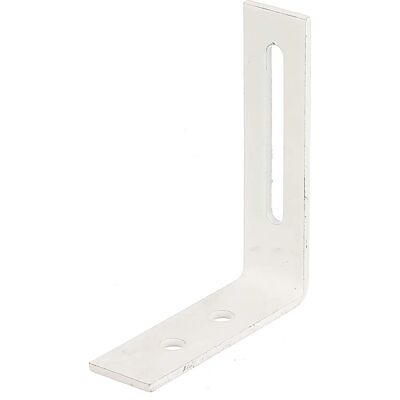 Support réglable Alberts - 65x80x20 mm - Acier - Blanc/Zinc - Publicité Support réglable Alberts - 65x80x20 mm - Acier - Blanc/Zinc - Publicité