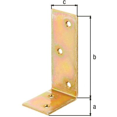 ALBERTS Gah 332839 - Steel Angle Bracket 40x80x30mm - Wall and Wood Connectors ALBERTS Gah 332839 - Steel Angle Bracket 40x80x30mm - Wall and Wood Connectors
