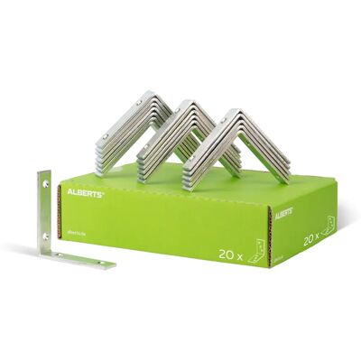 Alberts L-bracket 100x100x20 mm - L-bracket Alberts L-bracket 100x100x20 mm - L-bracket