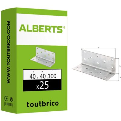 Alberts - Winkelverbinder 40x40x100 - Angle Bracket Alberts - Winkelverbinder 40x40x100 - Angle Bracket