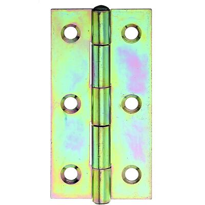 Zawias stalowy ocynkowany na żółto GAH-Alberts - 70x35x1mm - Wysoka jakość Zawias stalowy ocynkowany na żółto GAH-Alberts - 70x35x1mm - Wysoka jakość