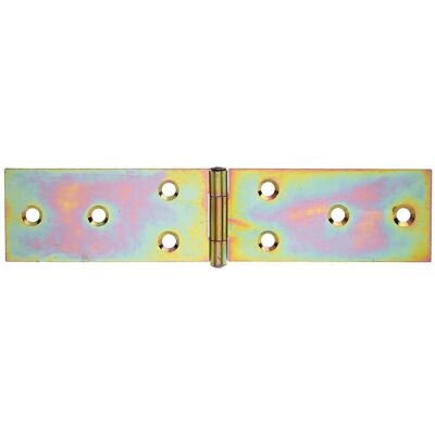 GAH - Scharnieren - Roestvrijstalen rivetpen - Geel gegalvaniseerd - 8 gaten - 40x181mm GAH - Scharnieren - Roestvrijstalen rivetpen - Geel gegalvaniseerd - 8 gaten - 40x181mm