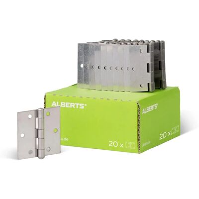 Alberts Stainless Steel Hinge with Riveted Steel Pin - Various Sizes Alberts Stainless Steel Hinge with Riveted Steel Pin - Various Sizes