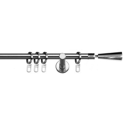 Indeko Genf 200cm Silber Gardinenstange - Einläufig Indeko Genf 200cm Silber Gardinenstange - Einläufig